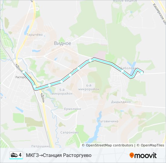 Троллейбус 4: карта маршрута