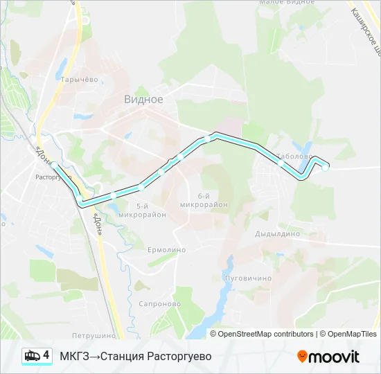 Троллейбус 4: карта маршрута