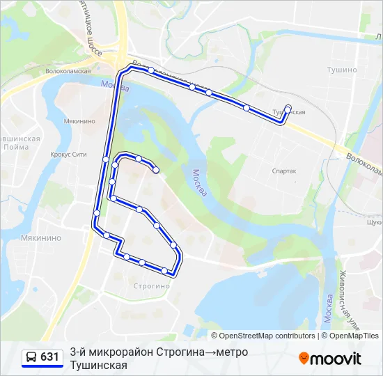 631 Bus Line Map