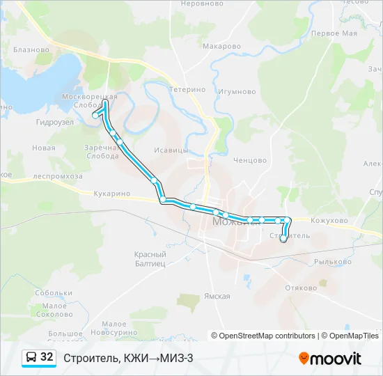 32 Bus Line Map