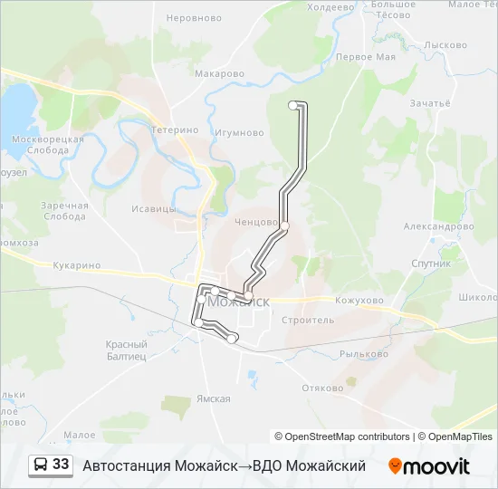 33 Bus Line Map