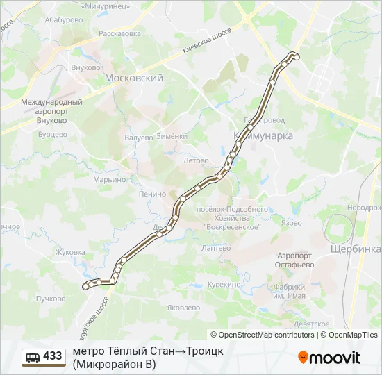 433 Shuttle Line Map