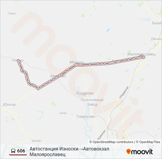 606 Bus Line Map