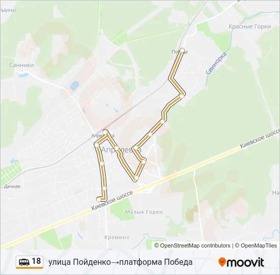 Маршрутка 18: карта маршрута
