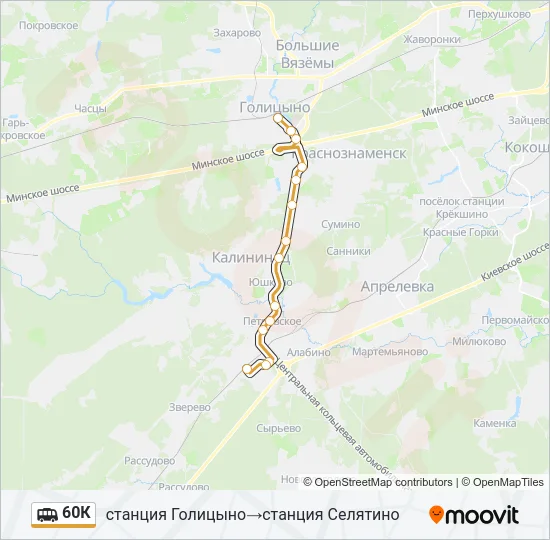 60К Shuttle Line Map