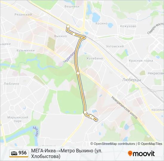 956 Shuttle Line Map