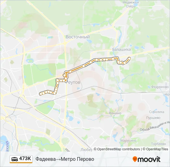 473К Shuttle Line Map