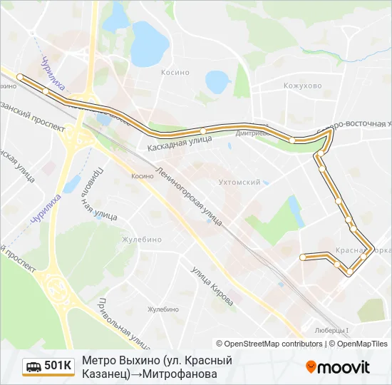 501К Shuttle Line Map