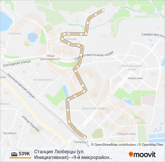 539К shuttle Line Map