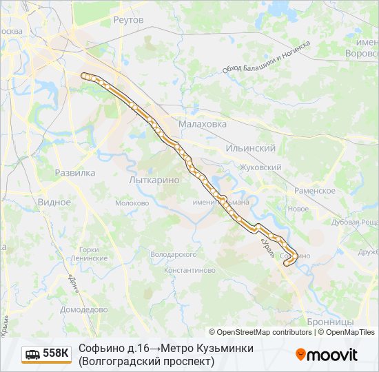 558К shuttle Line Map