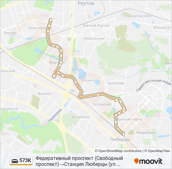 573К shuttle Line Map