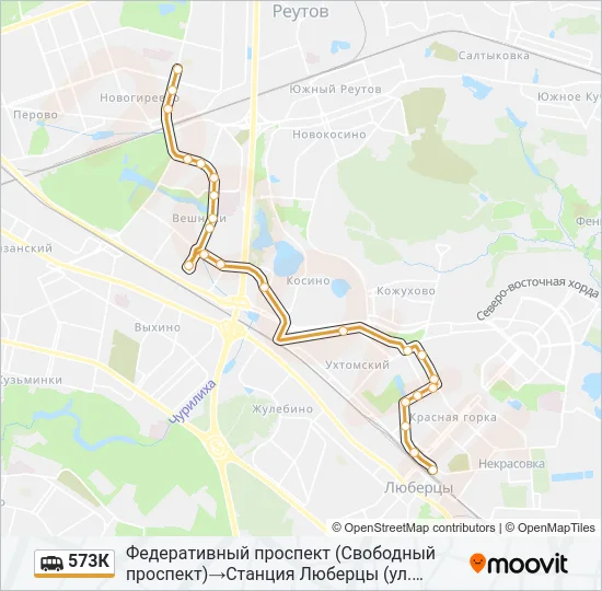 573К Shuttle Line Map
