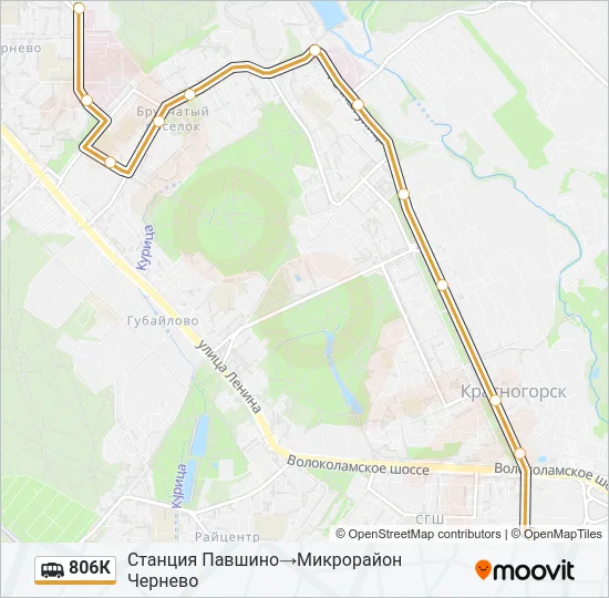 806К Shuttle Line Map