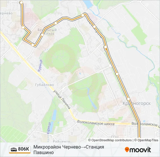 806К Shuttle Line Map