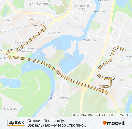 858К shuttle Line Map