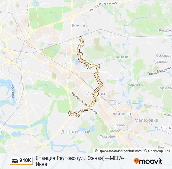 940К shuttle Line Map