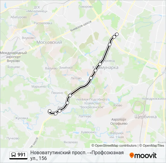 991 Bus Line Map
