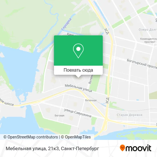 Карта Мебельная улица, 21к3