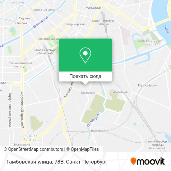 Карта Тамбовская улица, 78В