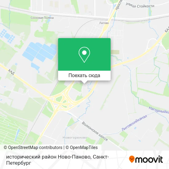 Карта исторический район Ново-Паново