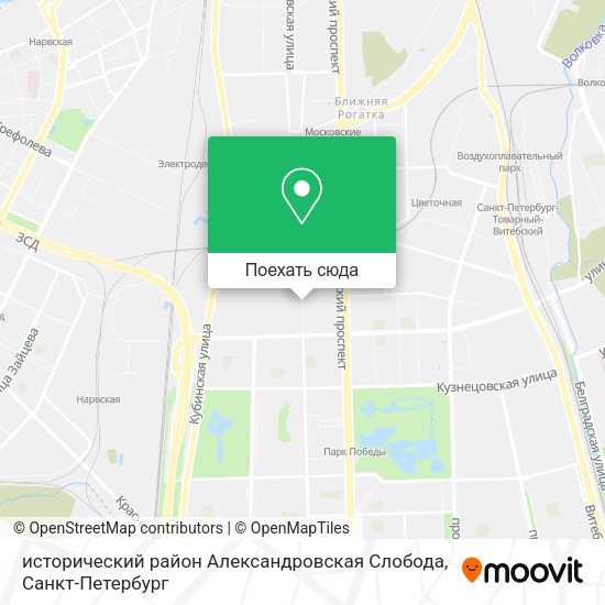 Карта исторический район Александровская Слобода