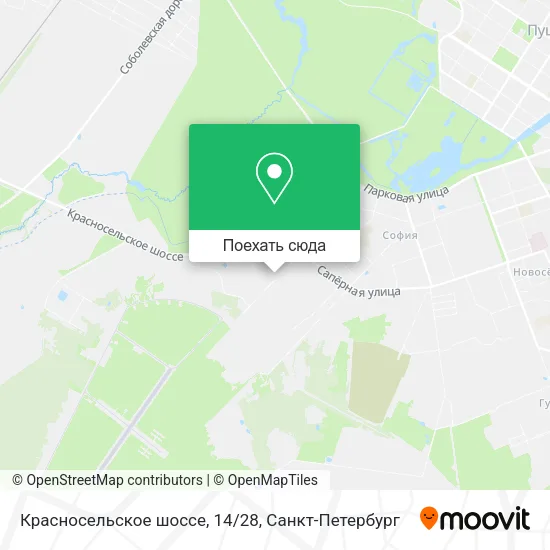 Карта Красносельское шоссе, 14/28