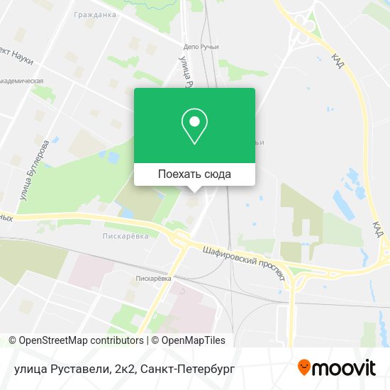 Карта улица Руставели, 2к2