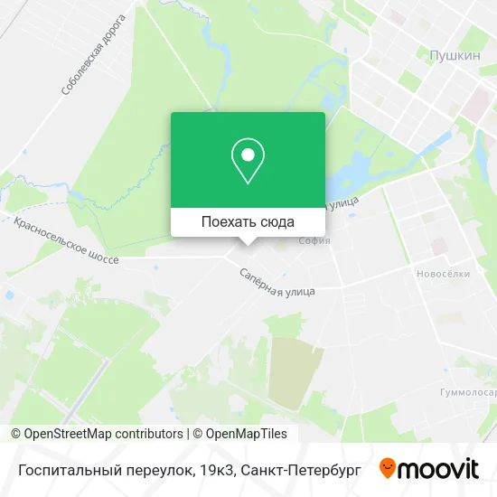 Карта Госпитальный переулок, 19к3