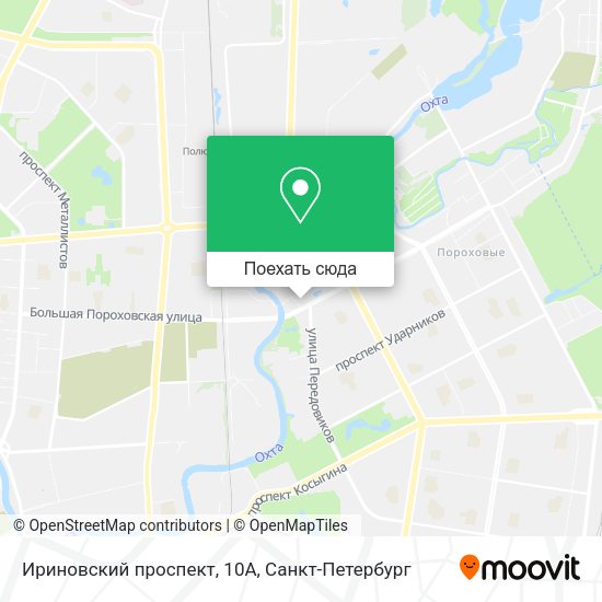 Карта Ириновский проспект, 10А