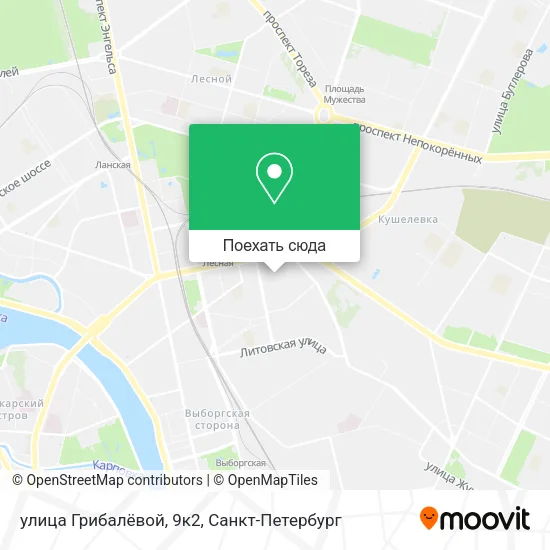 Карта улица Грибалёвой, 9к2