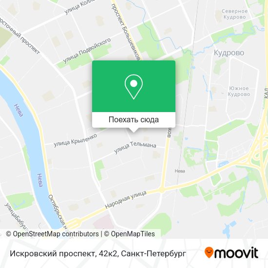 Карта Искровский проспект, 42к2