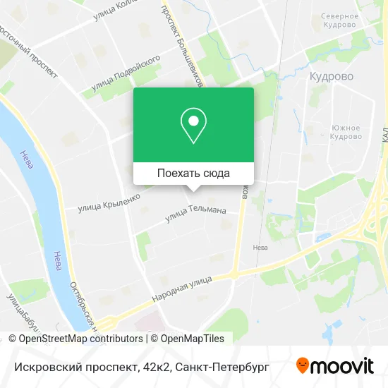 Карта Искровский проспект, 42к2
