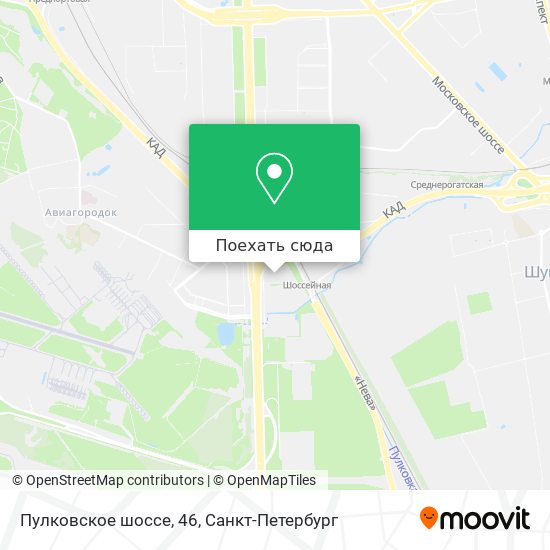 Карта Пулковское шоссе, 46