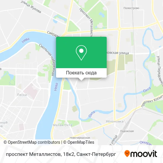 Карта проспект Металлистов, 18к2
