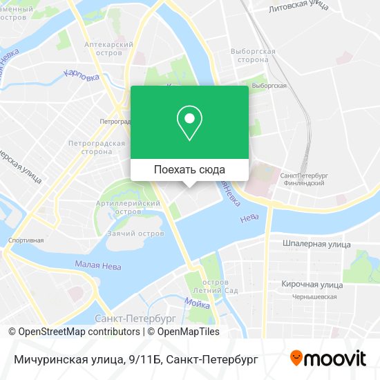 Карта Мичуринская улица, 9/11Б