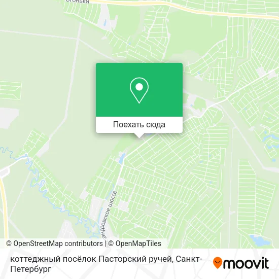 Карта коттеджный посёлок Пасторский ручей