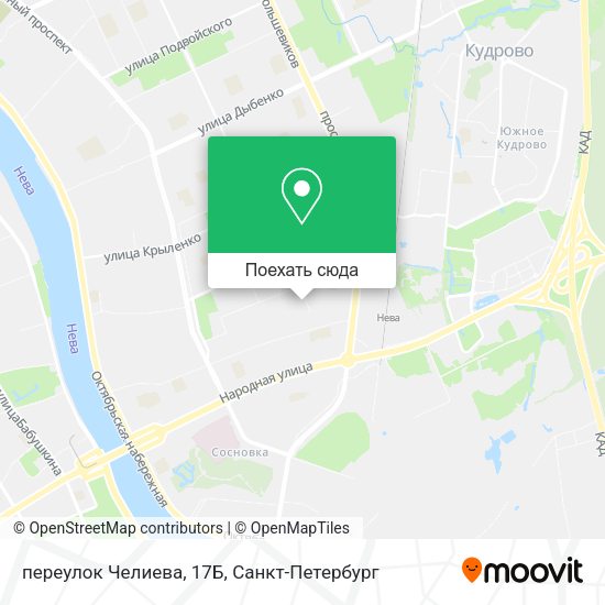 Карта переулок Челиева, 17Б