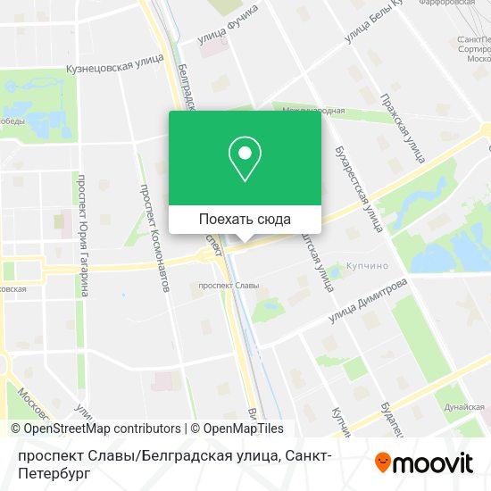 Карта проспект Славы / Белградская улица