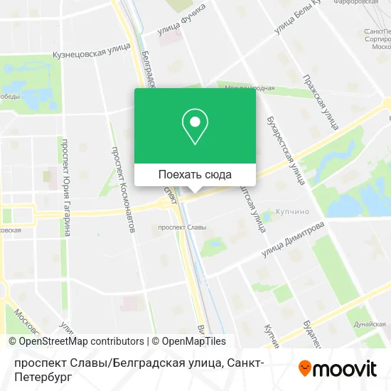 Карта проспект Славы / Белградская улица