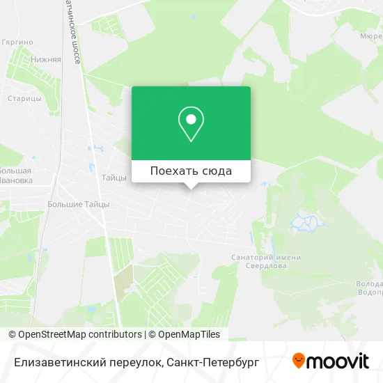 Карта Елизаветинский переулок