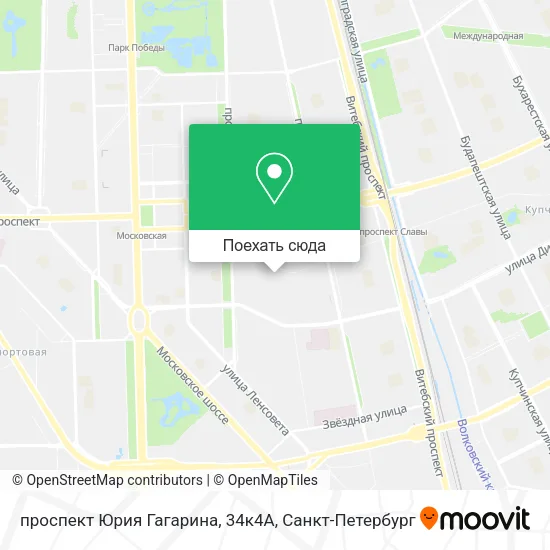 Карта проспект Юрия Гагарина, 34к4А