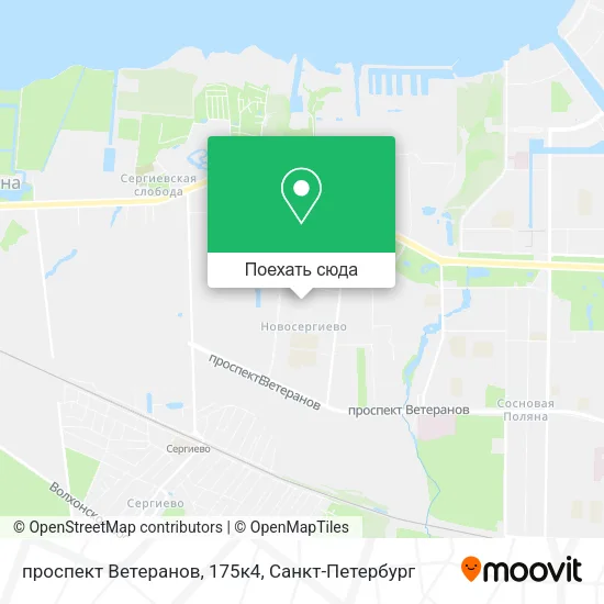 Карта проспект Ветеранов, 175к4