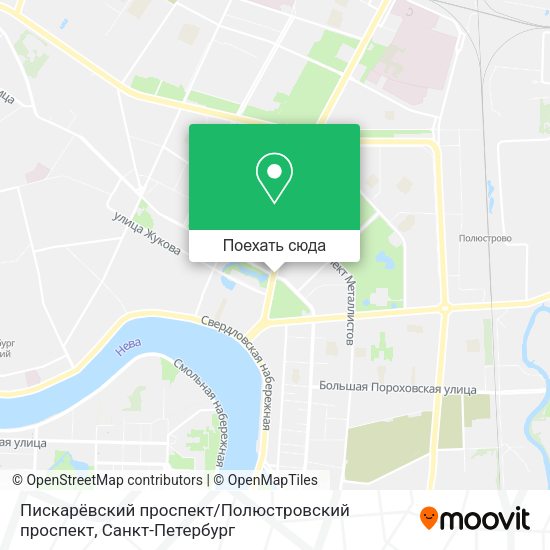 Карта Пискарёвский проспект / Полюстровский проспект