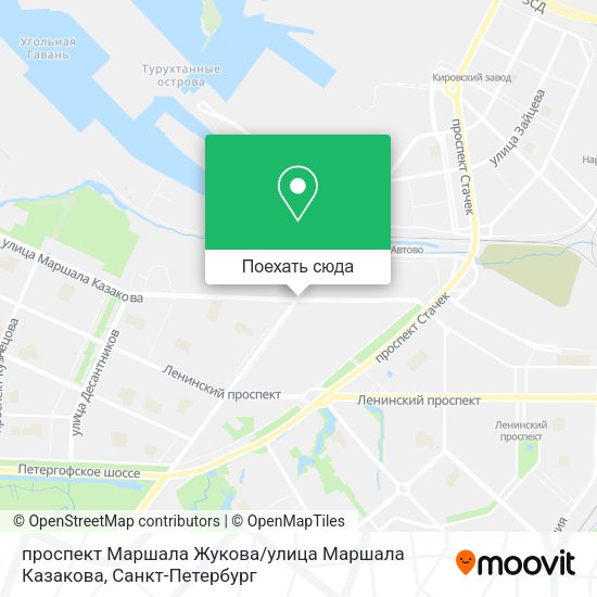 Карта проспект Маршала Жукова / улица Маршала Казакова