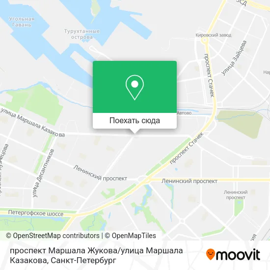 Карта проспект Маршала Жукова / улица Маршала Казакова