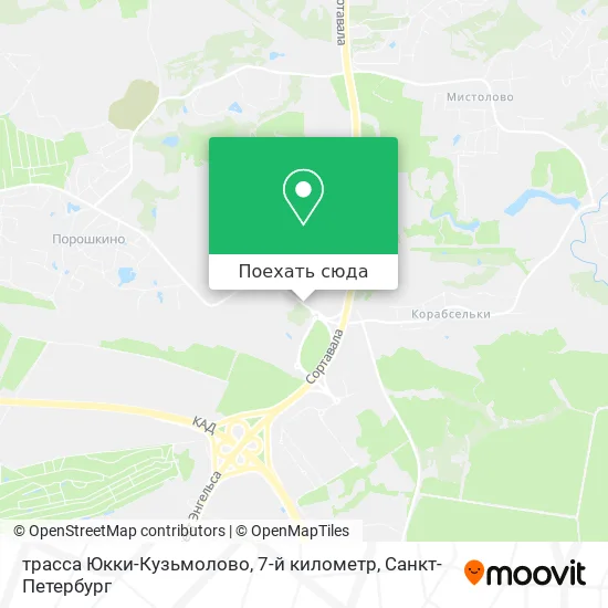 Карта трасса Юкки-Кузьмолово, 7-й километр