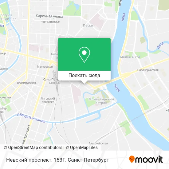 Карта Невский проспект, 153Г