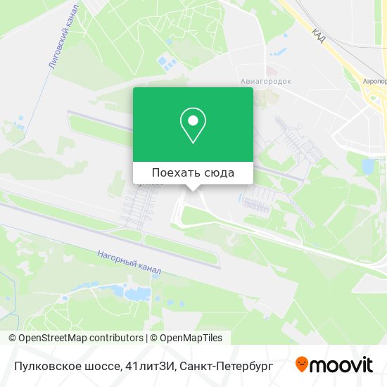 Карта Пулковское шоссе, 41литЗИ