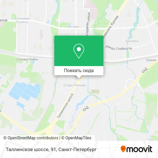 Карта Таллинское шоссе, 91