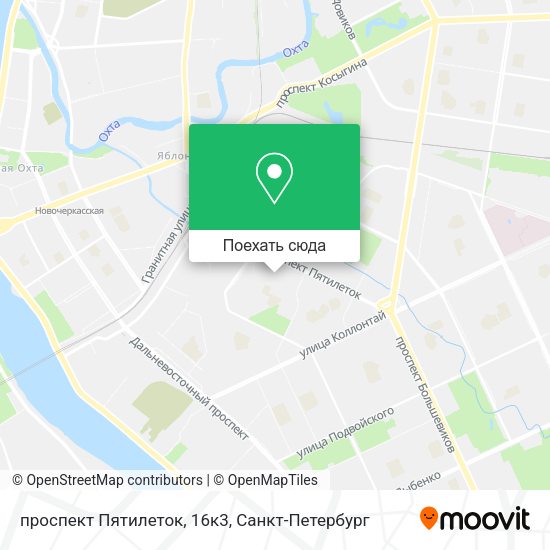 Карта проспект Пятилеток, 16к3